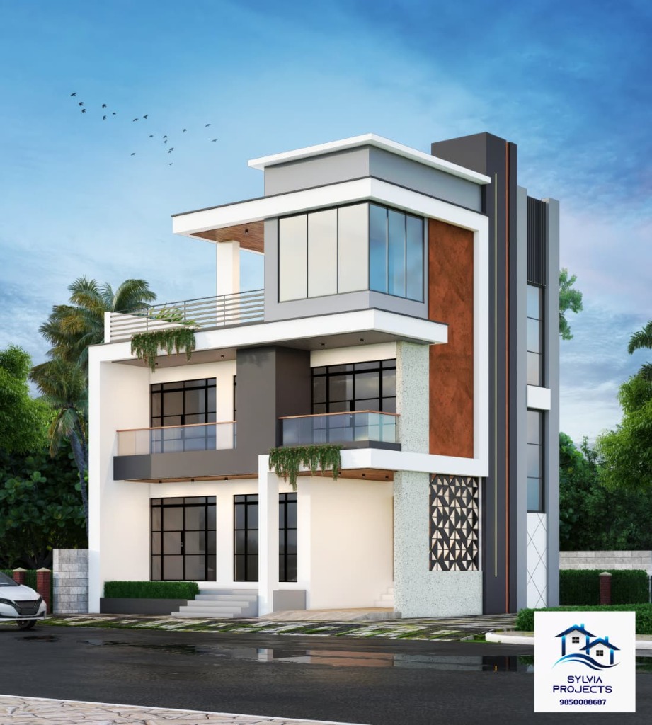 Signature 3-level contemporary villa with corner glazing and rooftop deck by Sylvia Projects